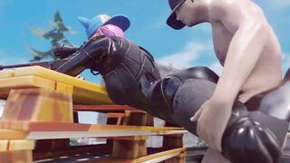 Fortnite Lynx Gets Interrupted Trying to Snipe Doggystyle Fucked
