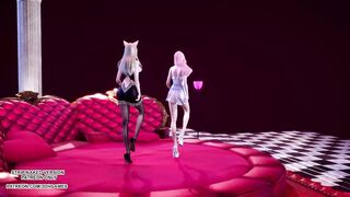 [MMD] Chaness - SeSeSe Sexy Hot Kpop Dance Ahri Seraphine League of Legends KDA Uncensored Hentai