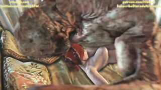 Ciri and Triss fucked hard by monster Ghouls