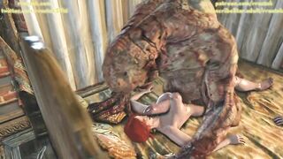 Ciri and Triss fucked hard by monster Ghouls