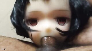 Black Haired Hentai Girl Gets Cum In Her Mouth From Deepthroat !!!!