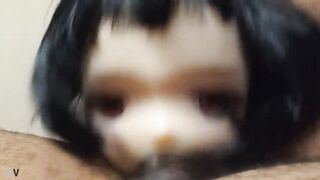 Black Haired Hentai Girl Gets Cum In Her Mouth From Deepthroat !!!!