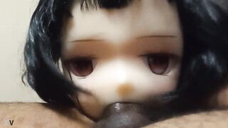 Black Haired Hentai Girl Gets Cum In Her Mouth From Deepthroat !!!!