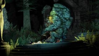 Hentai Anime NYOTENGU and TROLL BBC fucking in TINY SMALL PUSSY and ASS with massive CREAMPIE