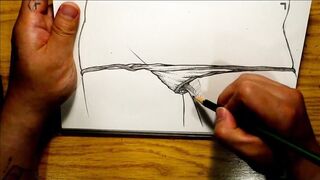 Do you want to see what is under my panties? Pussy drawing.