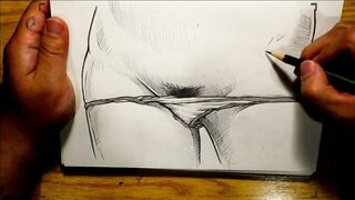 Do you want to see what is under my panties? Pussy drawing.