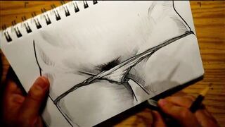 Do you want to see what is under my panties? Pussy drawing.