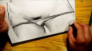 Do you want to see what is under my panties? Pussy drawing.