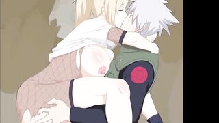 NARUTO - two Hokages have Sex P2 - Kakashi and Tsunade