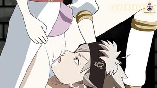 Noelle makes Asta lick her pussy and they fuck hard until they cum | Black Clover Hentai