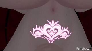 POV: Succubus throat fuck cock inflation