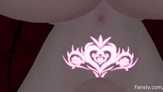 POV: Succubus throat fuck cock inflation