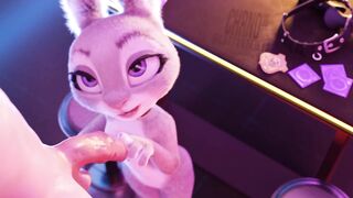 Hentai Anime JUDY HOPPS Sucks Blowjob and Deepthroath BBC until Facial Creampie
