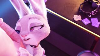 Hentai Anime JUDY HOPPS Sucks Blowjob and Deepthroath BBC until Facial Creampie