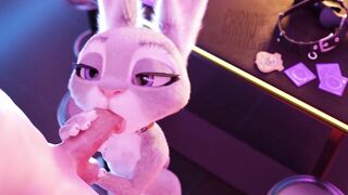 Hentai Anime JUDY HOPPS Sucks Blowjob and Deepthroath BBC until Facial Creampie