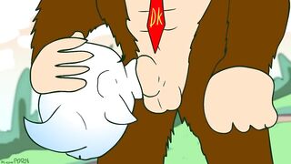DONKEY KONG FUCKS BOO LITTLE PUSSYHOLE! Rule34 Animation