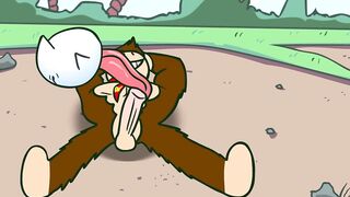 DONKEY KONG FUCKS BOO LITTLE PUSSYHOLE! Rule34 Animation