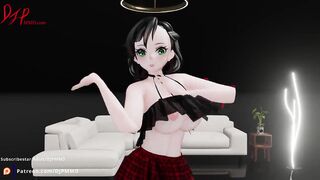 Cute big breated Rachel Pop Md Dress Blender MMD 1566