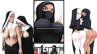 Reacting To Lesbian Nun Love Eating Ass - Cartoon Porn