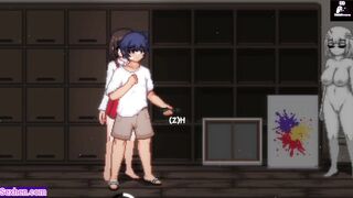 Big hot tits ghost girl give handjob on my cock and makes me cum! | Hentai Games Gallery P11|W Sound