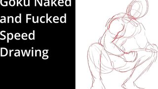 Gokus Fucked ass speed drawing W/HentaiGayming
