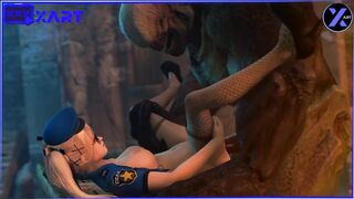 Mary Rose in a police uniform is fucked hard by a Hell Knight