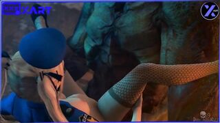 Mary Rose in a police uniform is fucked hard by a Hell Knight