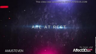 3d animation moster sex with a red hair big tits babe