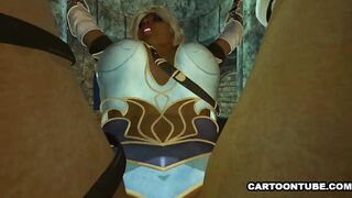 Stunning 3D cartoon ebony elf babe getting fucked