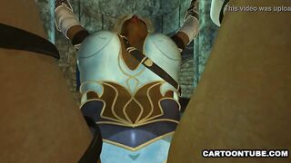 Stunning 3D cartoon ebony elf babe getting fucked