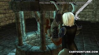 Stunning 3D cartoon ebony elf babe getting fucked
