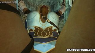 Stunning 3D cartoon ebony elf babe getting fucked