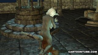 Stunning 3D cartoon ebony elf babe getting fucked