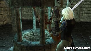 Stunning 3D cartoon ebony elf babe getting fucked
