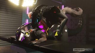 SYNTH RAVEGAES TINY PROTOGEN GIRL'S PUSSY TWICE [FURRY] [MESSY] [ROUGH]