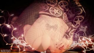 Succubus Serves Master Satan Fishnets & Dildo Fuck - Maddie Vermilion
