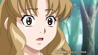 Lucky student gets to fuck two gorgeous chicks outdoors - Hentai.xxx