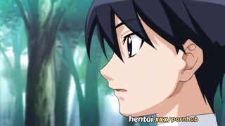Lucky student gets to fuck two gorgeous chicks outdoors - Hentai.xxx