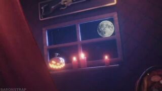 Ashe and Mercy Halloween Futa Blowjob