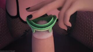 Ashe and Mercy Halloween Futa Blowjob
