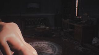 A Huge Monster with a Dick Catches up with a Naked Game Heroine | Jill Resident
