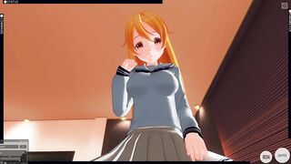 3D HENTAI POV a new High School Student Asked for my House