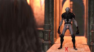 A sexy woman gets fucked hard by a demon Zepar in the castle