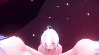 POV - two Girls Eat your Ears while getting Blown - MMD (Ear Eating/lick ASMR)