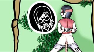 Naruto hentai Sarada monstercock anal