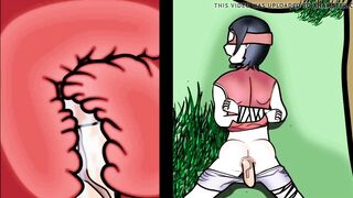 Naruto hentai Sarada monstercock anal