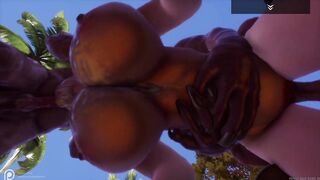 Big Breasted Redhead Cutie Gangbanged by a Pack of Pigmen (Wild Life) [preview]
