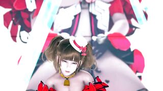 3D Animation Idol in Slut Suit on the Stage Sexy Dance MMD