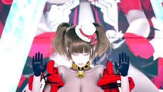 3D Animation Idol in Slut Suit on the Stage Sexy Dance MMD