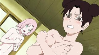 Naruto Girls bath scene [nude filter] 2